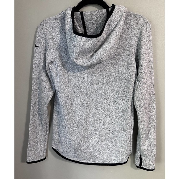 Nike Drifit Womens fleece hoodie Pullover Thin Sweater Heather Grey Size XS #734 - Picture 11 of 14